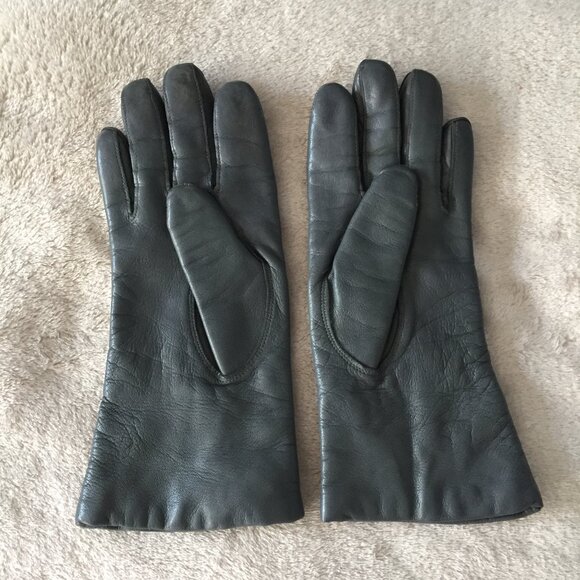 LOUIS FISCHL grey leather gloves - Picture 3 of 8